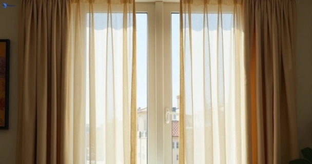 Dull dusty drapes in towradgi-nsw before professional cleaning